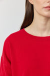 Essential Cashmere Relaxed Crewneck - Red