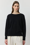 Essential Cashmere Relaxed Crewneck - Black