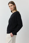 Essential Cashmere Relaxed Crewneck - Black