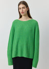 Cashmere Rib Sweater - Green Melange