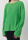 Cashmere Rib Sweater - Green Melange