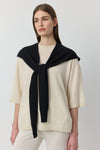 Cashmere Sweater Scarf - Black