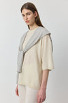 Cashmere Sweater Scarf - Grey Melange