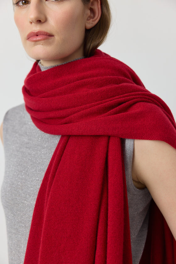 Cashmere Travel Wrap & Bag - Red