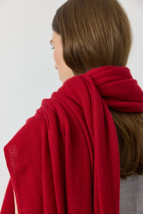 Cashmere Travel Wrap & Bag - Red