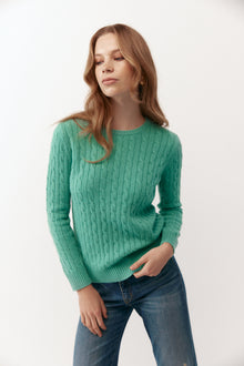  Essential Cashmere Cable Crew Sweater