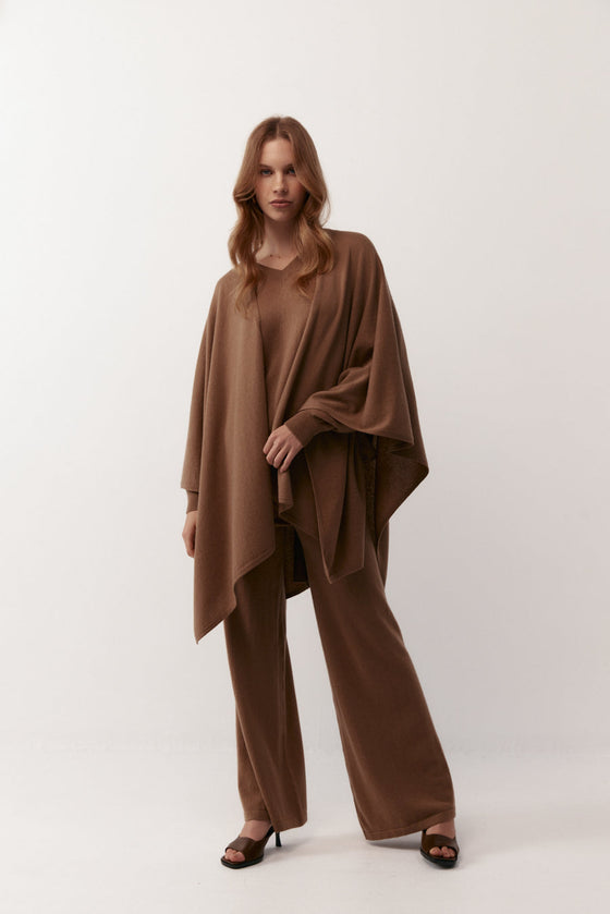 Cashmere Cape - Deep Camel