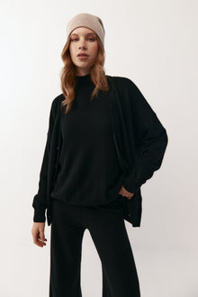  Relaxed Cashmere Mock Sweater