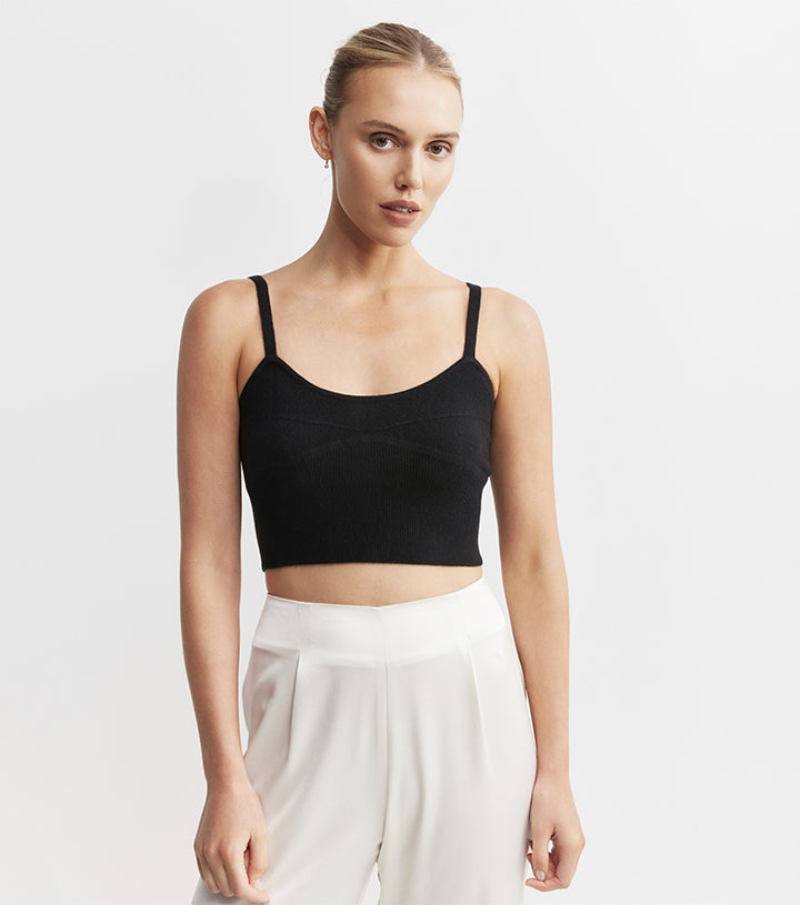 Cashmere Bralette - Black