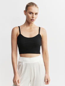  Cashmere Bralette - Black