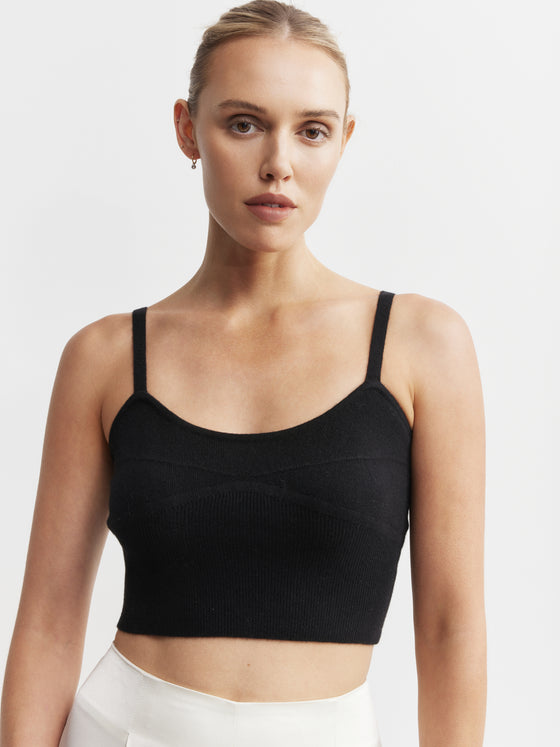 Cashmere Bralette - Black