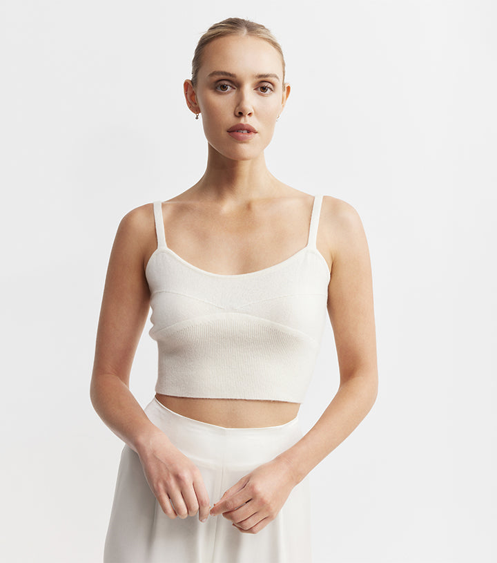 Cashmere Bralette - Cream