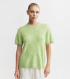 Brushed Cashmere Tee - Green Melange