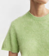 Brushed Cashmere Tee - Green Melange