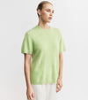 Brushed Cashmere Tee - Green Melange