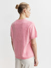 Brushed Cashmere Tee - Pink Marle