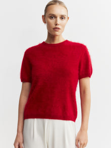  Brushed Cashmere Tee - Red