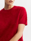 Brushed Cashmere Tee - Red