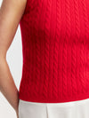 Cashmere Cable Tank - Red