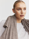 Cashmere Fine Diagonal Wrap - Walnut