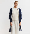 Cashmere Double Sided Jacket - Navy/Cream