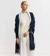 Cashmere Double Sided Jacket - Navy/Cream