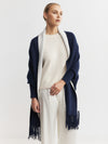 Cashmere Double Sided Jacket - Navy/Cream