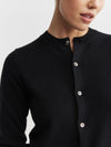 Essential Cashmere Crew Cardigan - Black