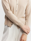 Essential Cashmere Crew Cardigan - Camel