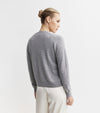 Essential Cashmere Crew Cardigan - Dark Grey Melange