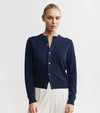 Essential Cashmere Crew Cardigan - Navy