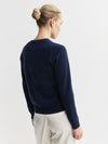 Essential Cashmere Crew Cardigan - Navy