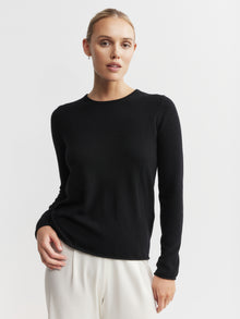  Essential Cashmere Crew Sweater - Black