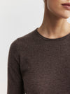 Essential Cashmere Crew Sweater - Brown Melange