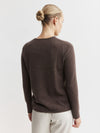 Essential Cashmere Crew Sweater - Brown Melange