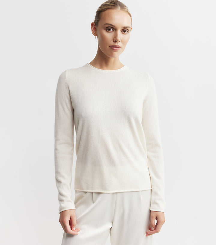 Essential Cashmere Crew Sweater - Cream