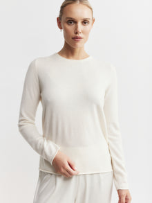  Essential Cashmere Crew Sweater - Cream