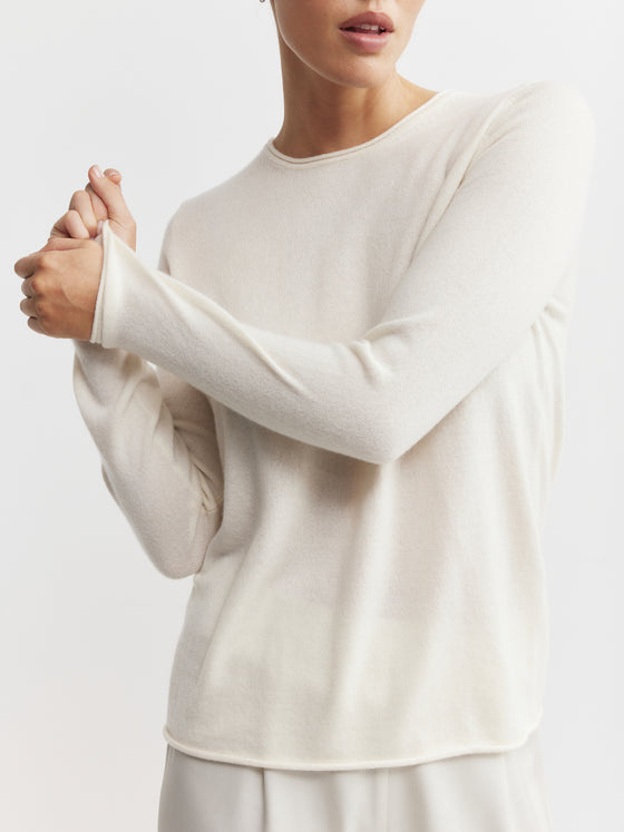 Essential Cashmere Crew Sweater - Cream