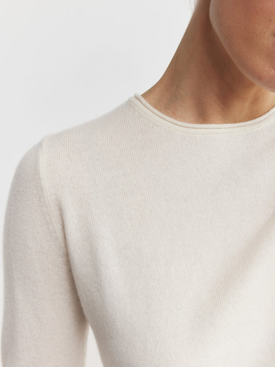 Essential Cashmere Crew Sweater - Cream