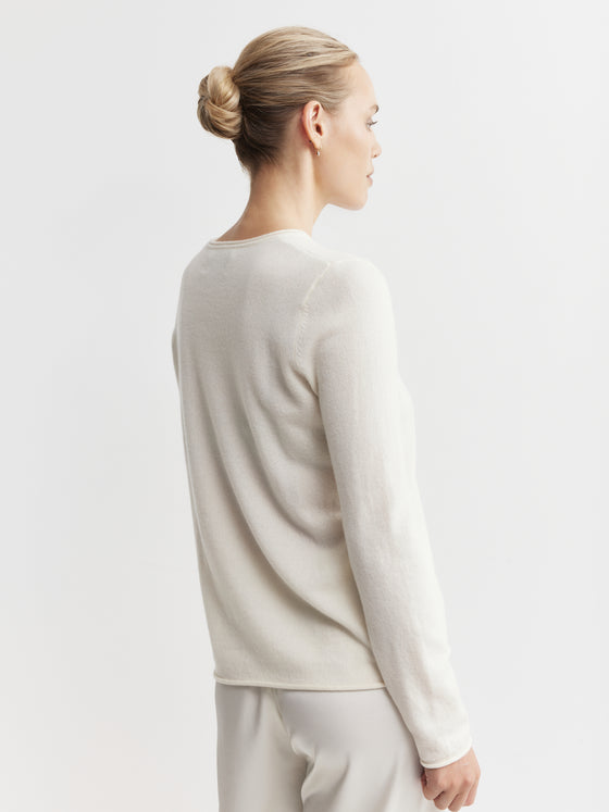 Essential Cashmere Crew Sweater - Cream