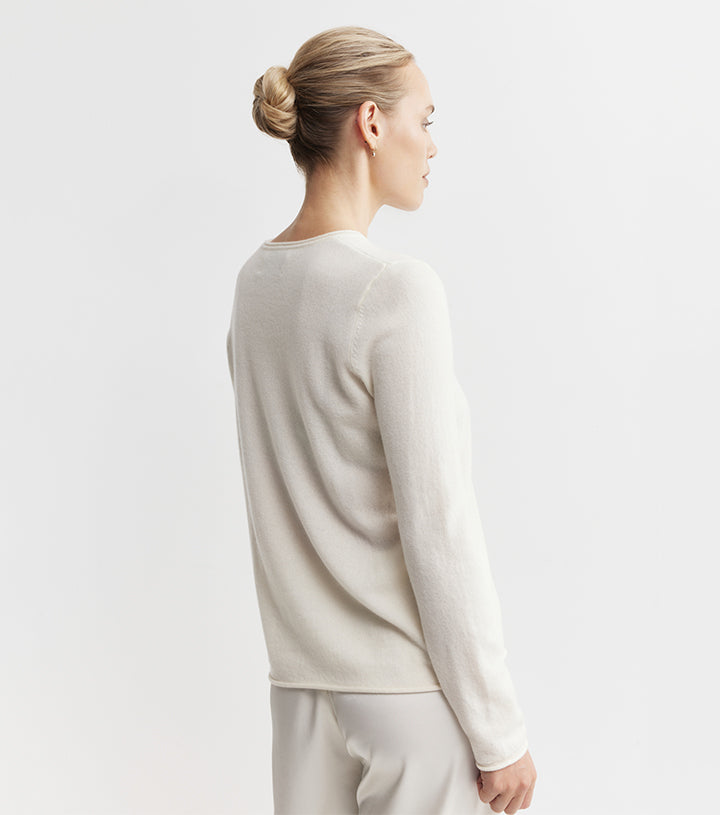 Essential Cashmere Crew Sweater - Cream