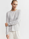 Essential Cashmere Crew Sweater - Grey Melange