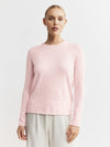 Essential Cashmere Crew Sweater - Powder Pink