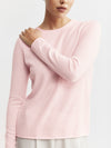 Essential Cashmere Crew Sweater - Powder Pink