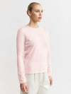 Essential Cashmere Crew Sweater - Powder Pink