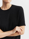 Essential Cashmere Crew Tee - Black