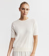 Essential Cashmere Crew Tee - Cream