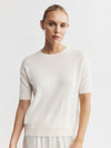 Essential Cashmere Crew Tee - Cream