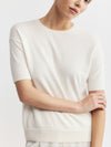 Essential Cashmere Crew Tee - Cream