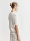 Essential Cashmere Crew Tee - Cream